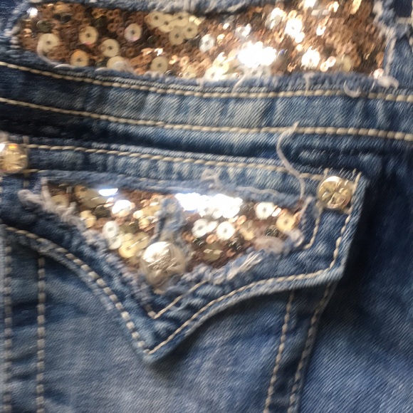 Miss Me Sequin Cropped Jeans - Picture 2 of 8